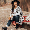Morning Harvest Plaid Poncho In White Curves Image - 1