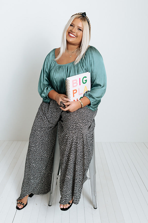 Upbeat Playlist High Waist Pants In Black Curves