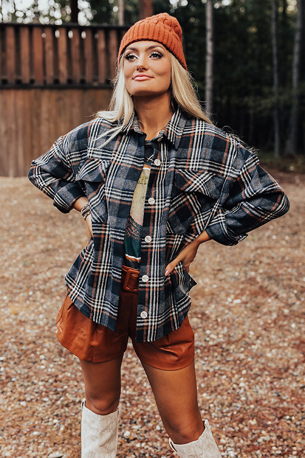 Stay Gourd-geous Plaid Jacket In Black