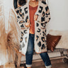 Early Bird Leopard Cardigan In Light Iced latte Curves Image - 1