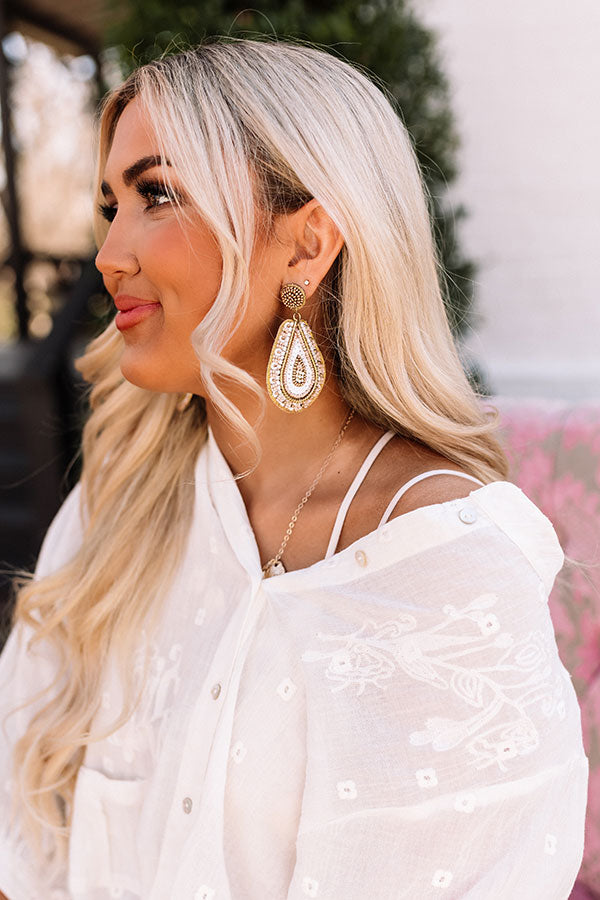 Salted Caramel Kisses Beaded Earrings
