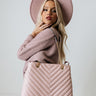 Sass In The City Faux Leather Tote In Blush Image - 1