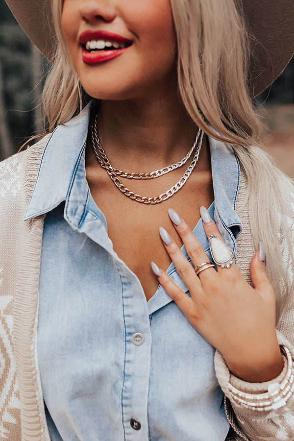 Reveal Your Love Two Tone Necklace