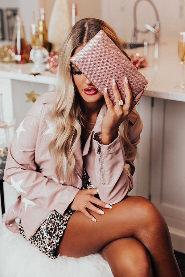 Stolen Moment Clutch In Blush