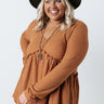 Path To Love Babydoll Top In Rust Curves Image - 1