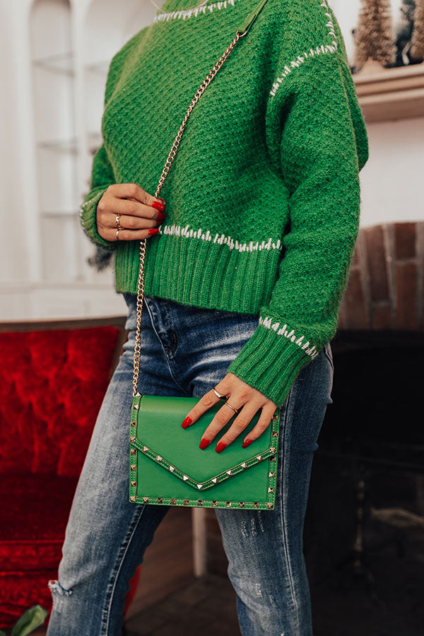 All This Appeal Studded Faux Leather Purse Image - 2