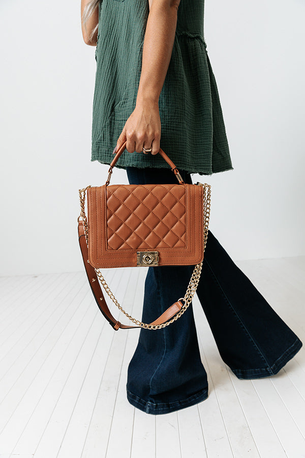 Starts With Love Faux Leather Crossbody In Brown Image - 3