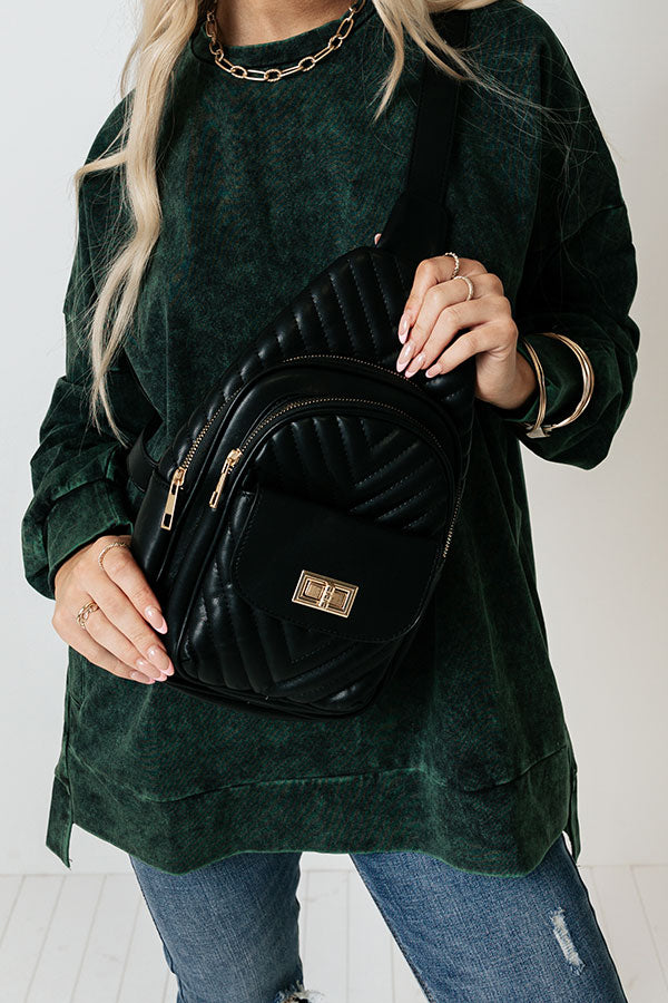 Love Buzz Faux Leather Backpack Image - 2