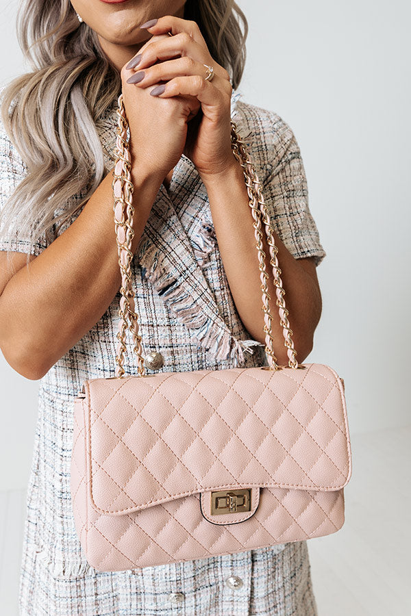 Mod Squad Quilted Tote In Blush