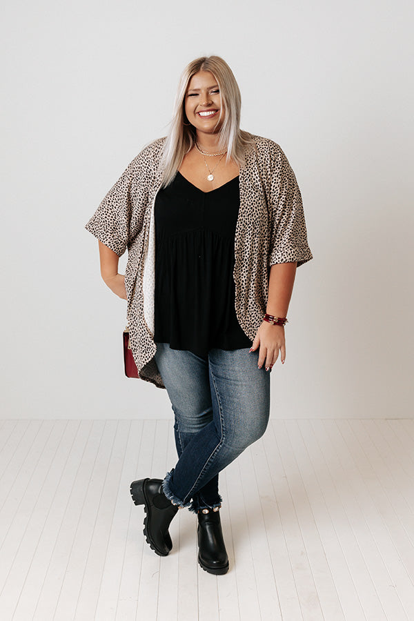 Mindful Matter Leopard Cardigan Curves