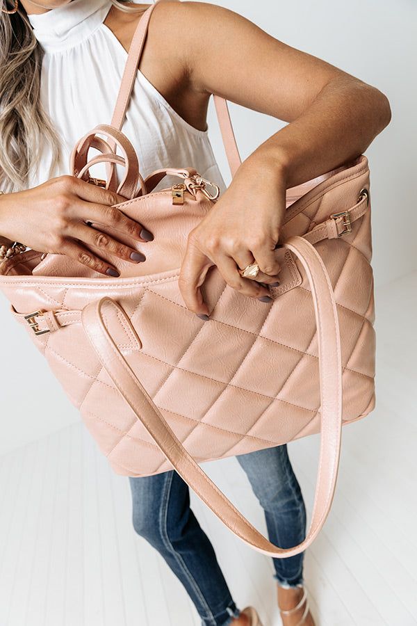 The Maybrook Faux Leather Tote In Natural Image - 2