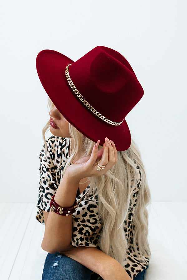 Easy Rider Felt Fedora in Wine Image - 2