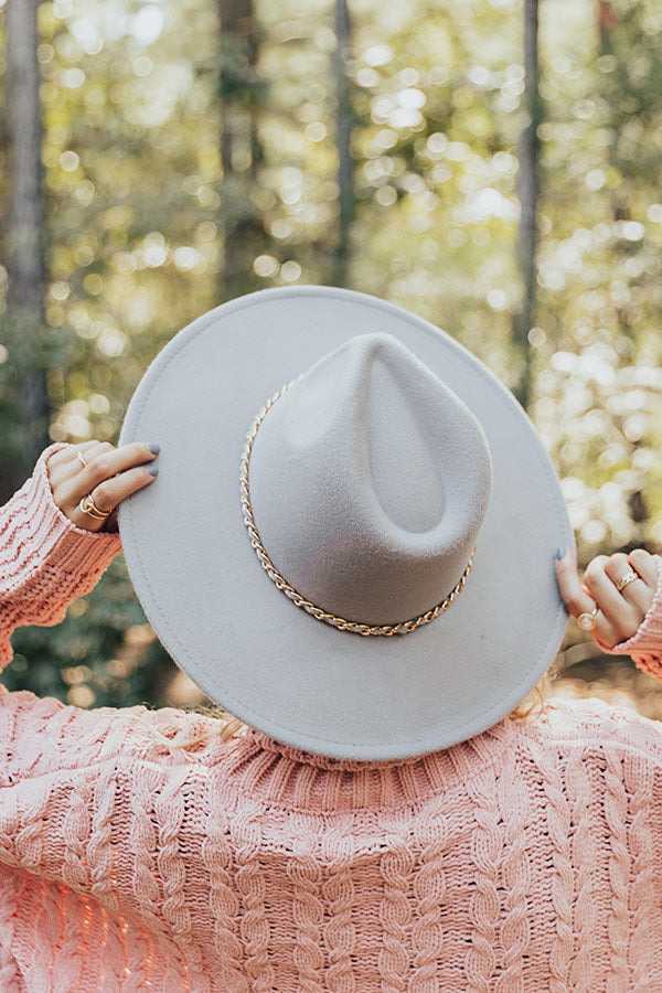 Beautiful Truth Felt Fedora In Grey
