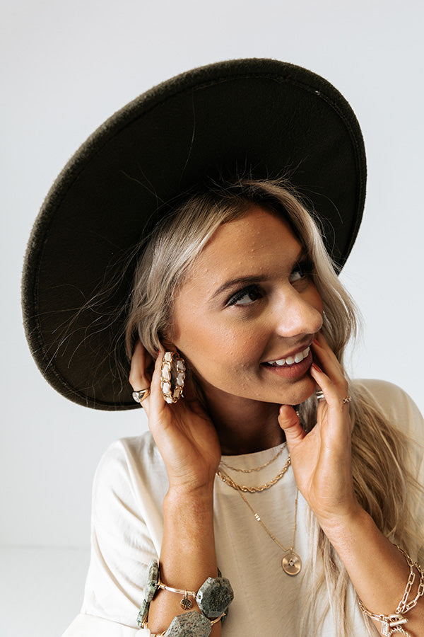In The Now Hoop Earrings In Cream