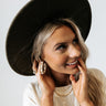 In The Now Hoop Earrings In Cream Image - 1