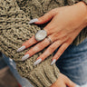 Call Me Angel Druzy Ring In Stone Image - 1