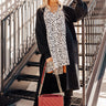 Cafe Date Leopard Tunic Dress in White Image - 1