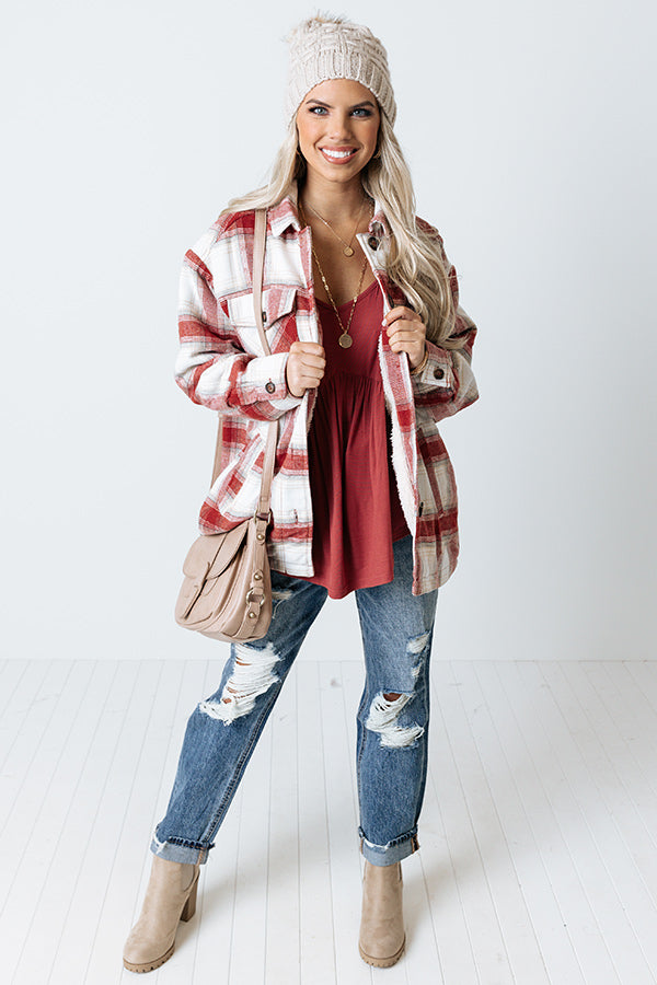 Make Your Debut Babydoll Top In Aurora Red Image - 2