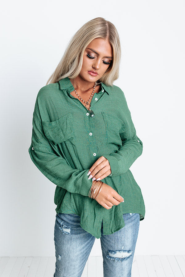 Sunny Saturday Shift Top In Green Image - 2