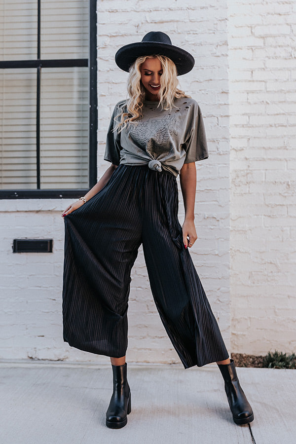 The Darcie Pleated Pants In Black