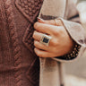 Buried Treasure Druzy Ring In Black Image - 1