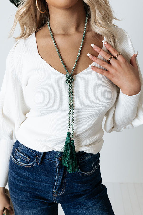 Full Of Passion Necklace In Hunter Green Image - 1