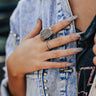 Call Me Angel Druzy Ring In Dark Grey Image - 1