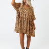 Cafe Date Leopard Tunic Dress in Camel Image - 1