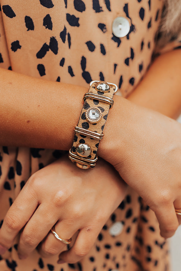 Oh Snap! Cheetah Print Bracelet