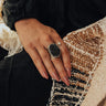 Call Me Angel Druzy Ring In Black Image - 1
