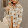 Cozy Up In Carolina Plaid Jacket In Iced Latte Image - 1