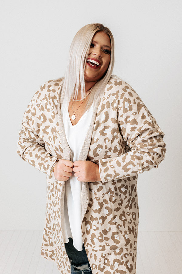 Locked Up Leopard Cardigan Curves Image - 2
