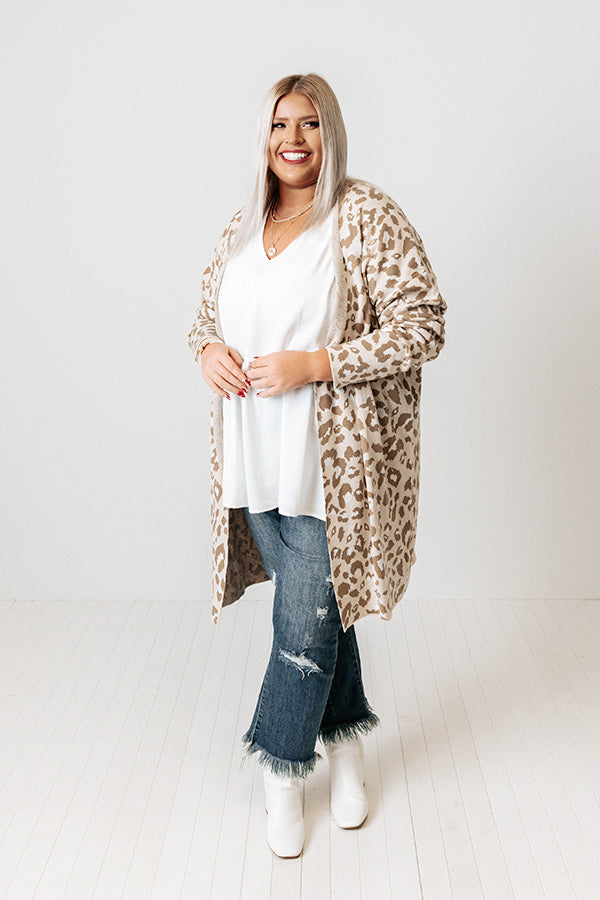 Locked Up Leopard Cardigan Curves Image - 1