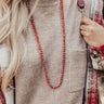 Dainty Glam Beaded Necklace In Red Image - 1