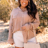 Sunny Saturday Shift Top In Warm Taupe Curves Image - 1