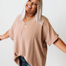 Genuine Love Shift Top In Iced Latte Curves Image - 1