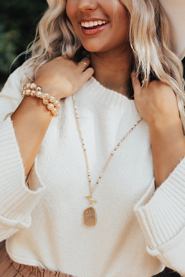 Say Something Sweet Semi Precious Necklace