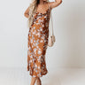 Love In The Air Floral Satin Midi Image - 1
