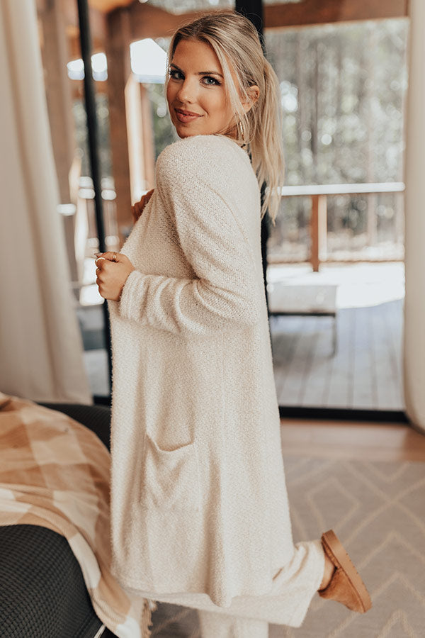 Saturday Dreams Knit Cardigan In Cream Image - 2