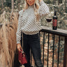 Espresso In Italy Polka Dot Top In White Image - 1