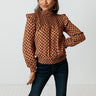Espresso In Italy Polka Dot Top In Camel Image - 1