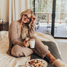 Saturday Dreams Knit Cardigan In Taupe Image - 1