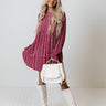 Path To Love Floral Babydoll Dress In Berry Image - 1