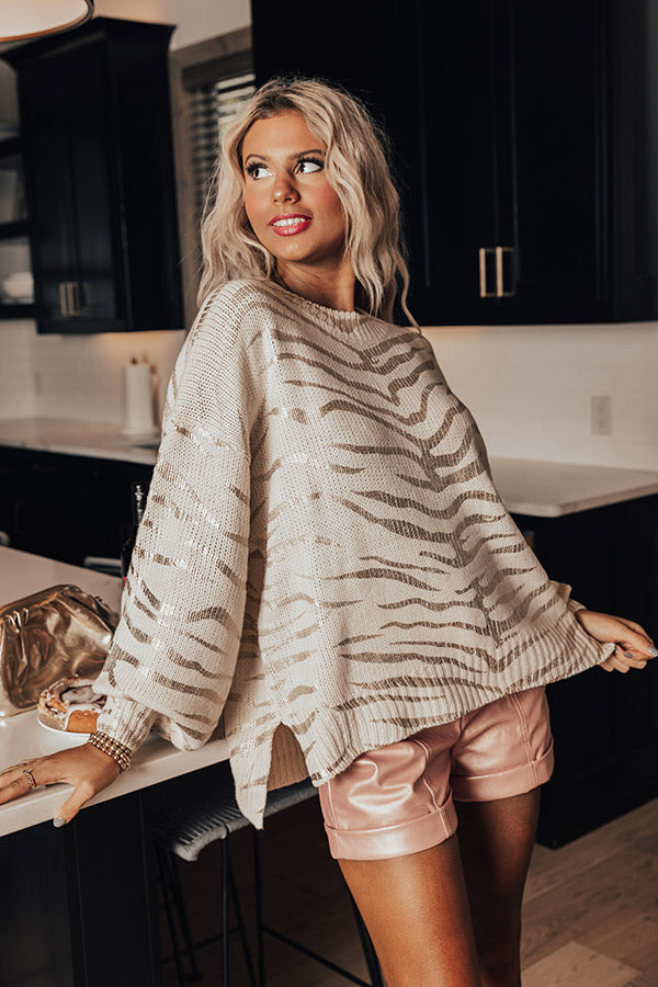 Trailside Talks Knit Sweater In Ivory Image - 1