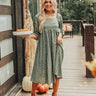 Dynasty Dreams Polka Dot Midi In Sage Image - 1