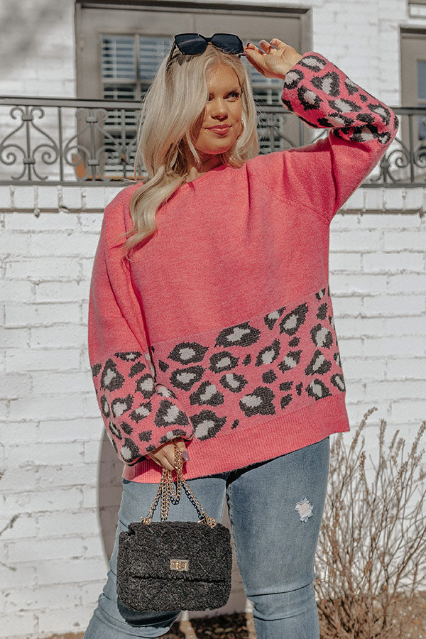 Brooklyn Blizzard Sweater In Pink Curves Image - 2