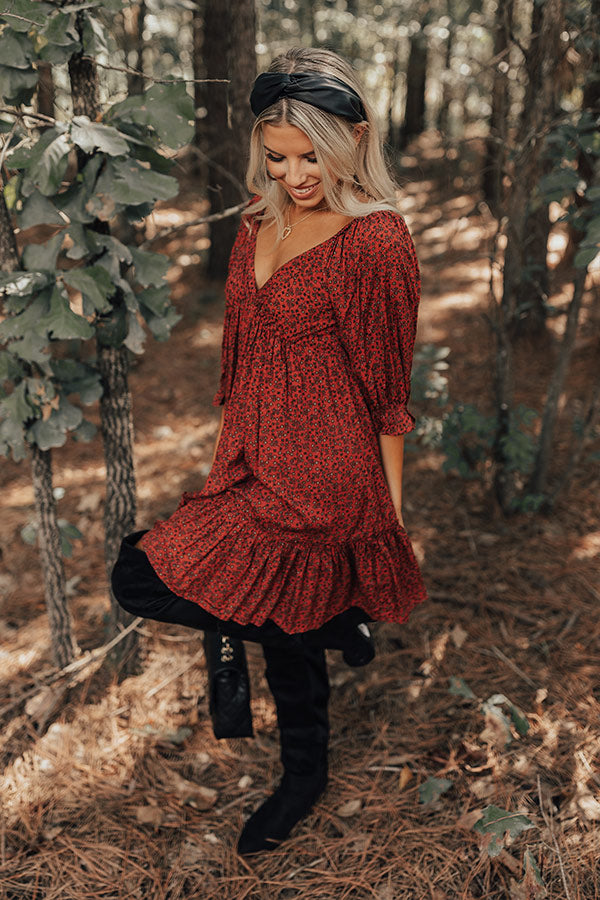 Lovely Rose Babydoll Dress In Aurora Red Image - 2