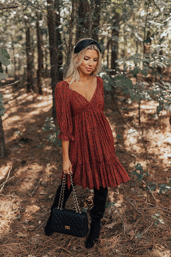 Lovely Rose Babydoll Dress In Aurora Red Image - 1