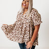 All The Vibes Babydoll Top In Cream Curves Image - 1