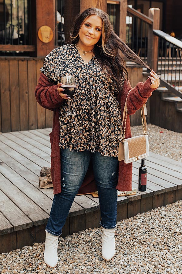 All The Vibes Babydoll Top In Black Curves Image - 1